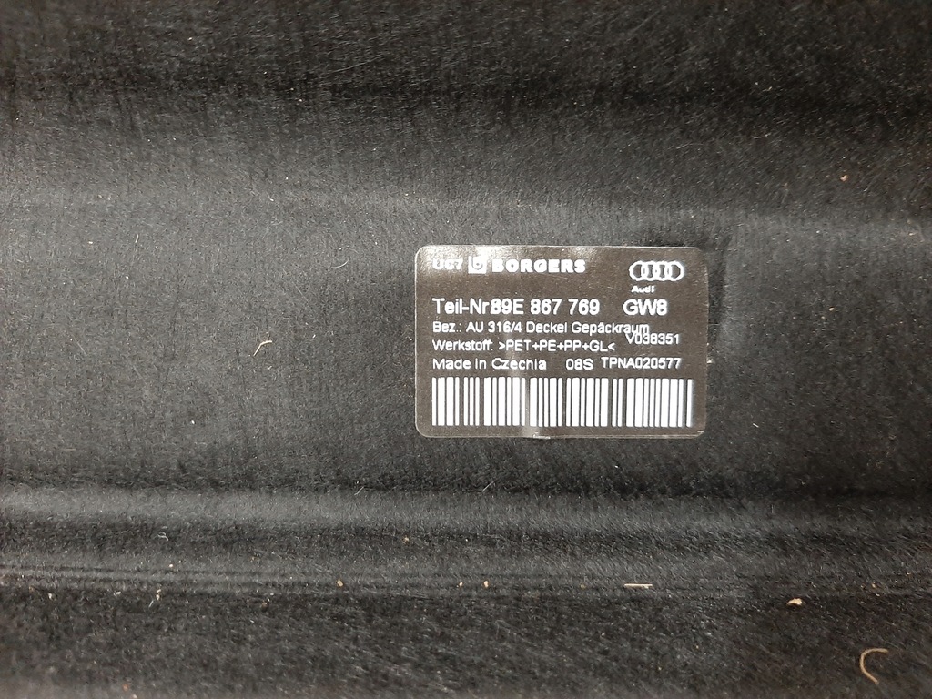 фото №8, Полка багажника audi q4 e-tron 89e867769