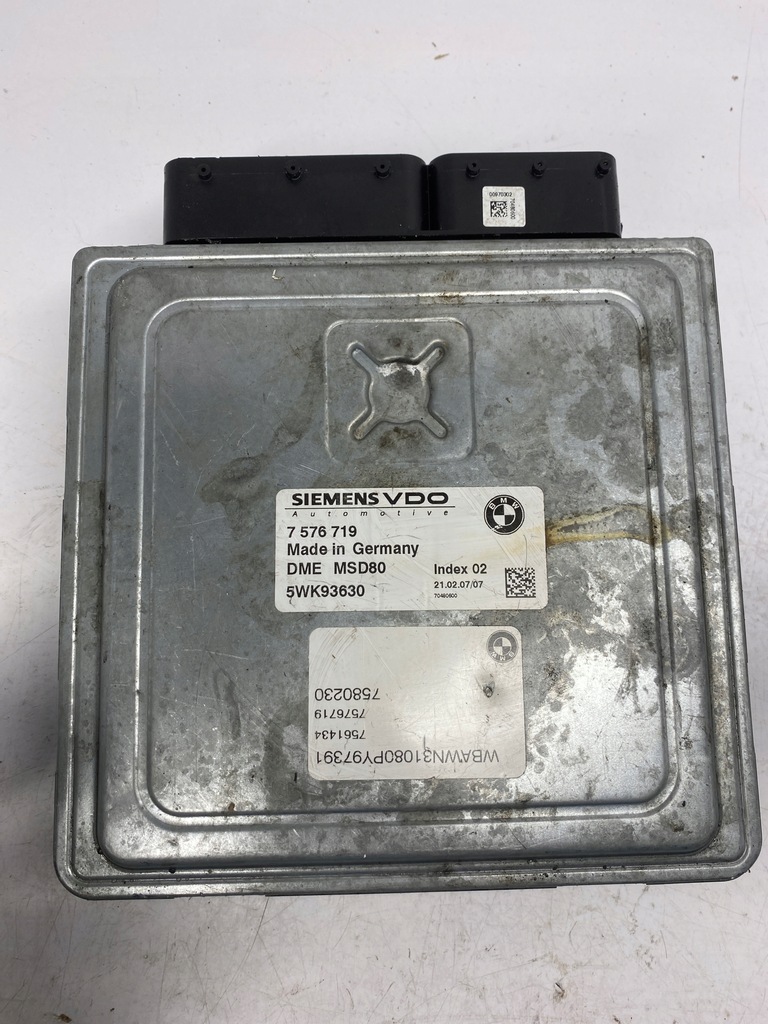 фото №1, Блок управления bmw 7576719 5wk93630 dme msd80