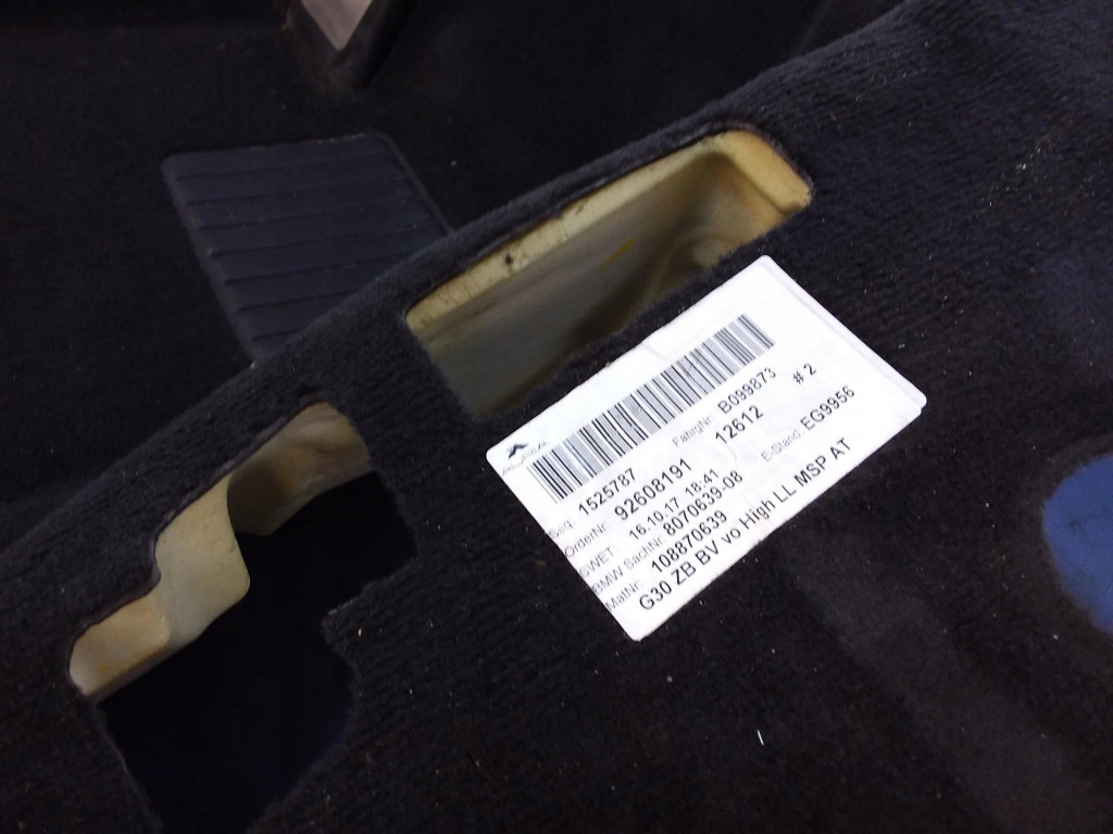 фото №7, Bmw 5 g30 килимок обшивка підлога перед задня