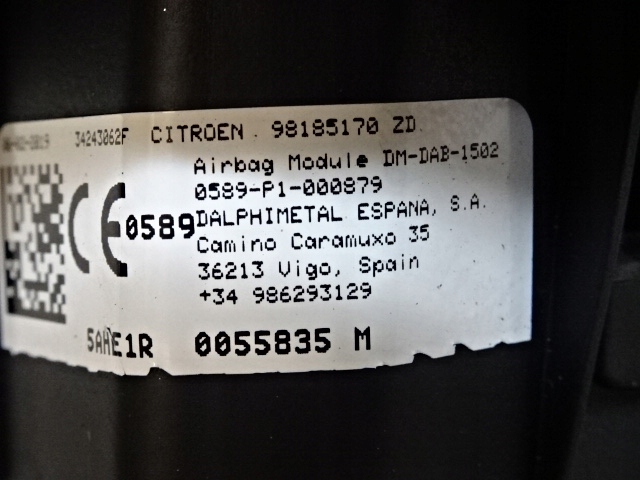 фото №8, Citroen berlingo iv подушка водія air bag 98185170zd