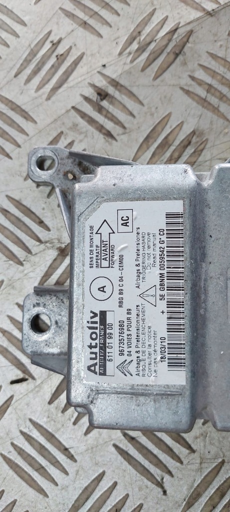 фото №2, Модуль датчик подушек berlingo partner iii подушка безопасности