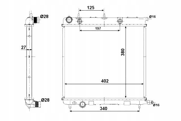 фото №1, Nrf радіатор двигуна citroen c2 c2 enterprise c3