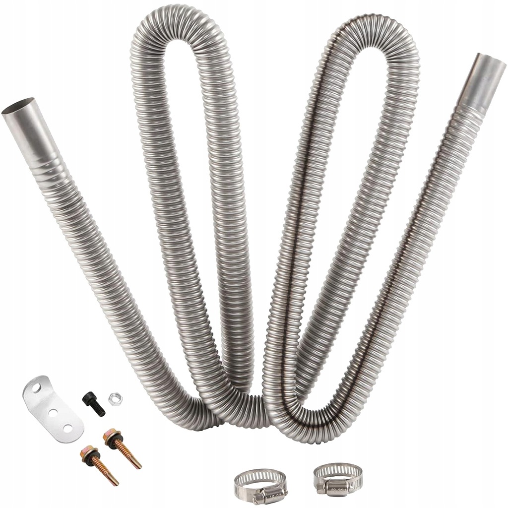 фото №11, 2m wąż випускний труба вихлопна вихлопних газів обігріву стояночного сталь nierdzew