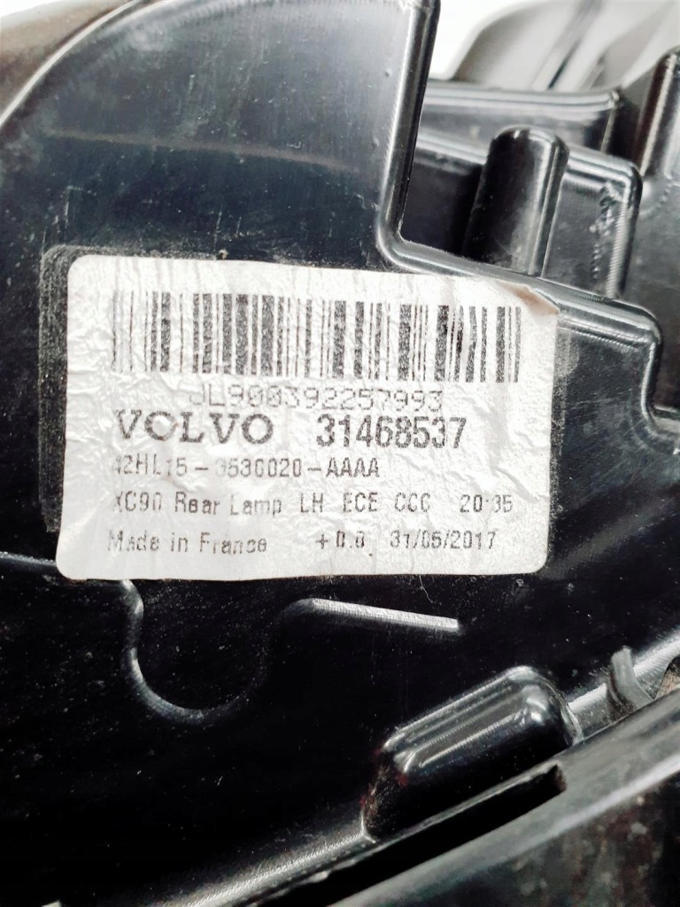 Фара задняя левая led volvo xc90 2016- оригинальный номер 31655915 с Разборки