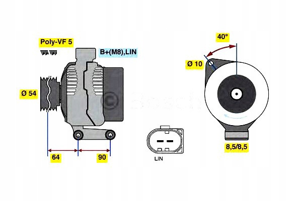 Купить Bosch генератор 14v 180a volvo c70 2 s60 2 s8