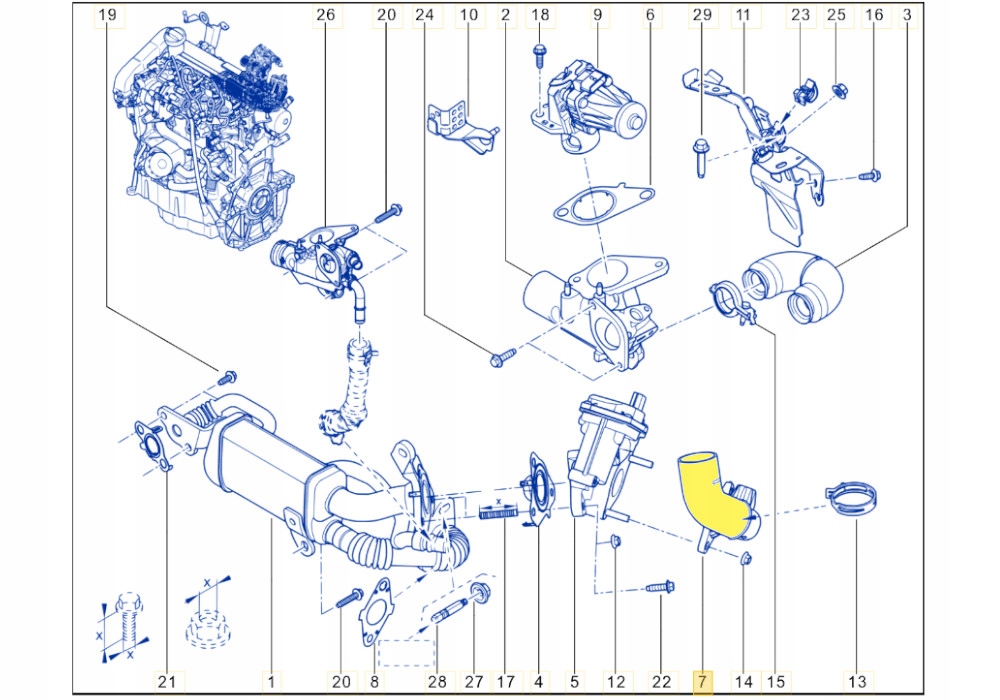 фото №3, Шланг wąż турбины труба turbo интеркулер dacia renault 1.5 dci