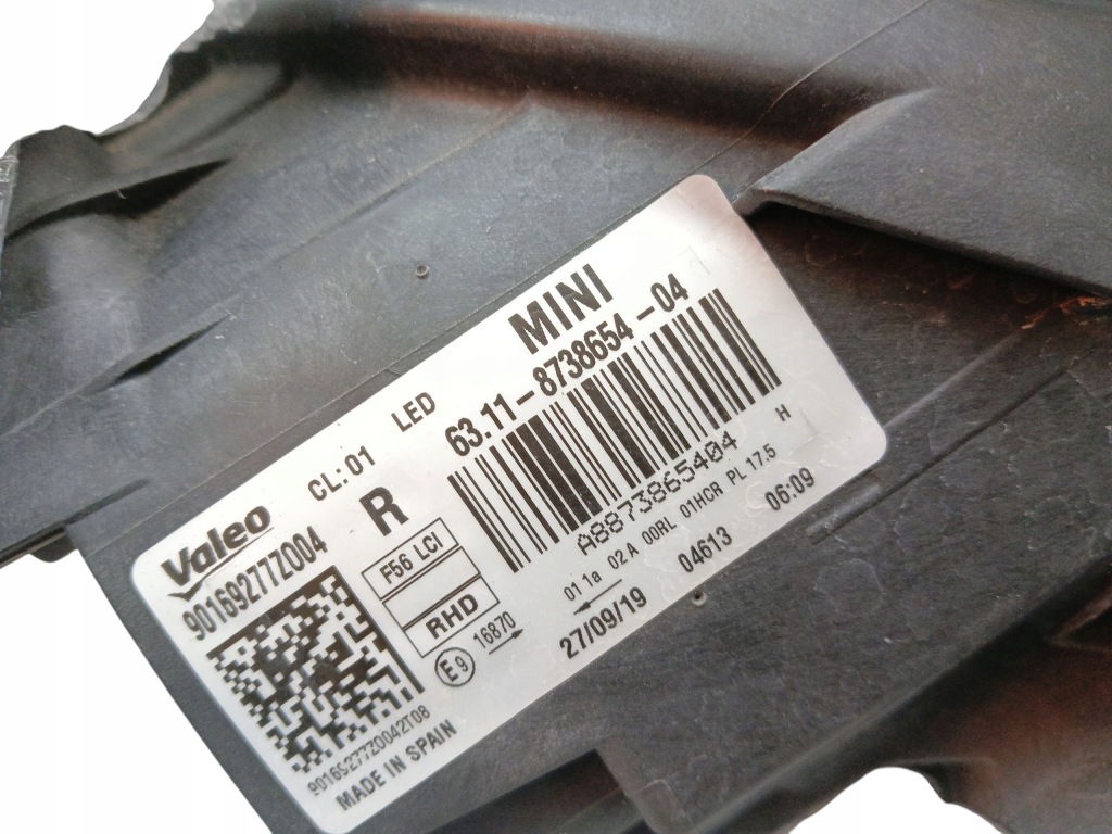 Фара фара праві перед full led mini f55 f56 f57 рестайлінг  18-20 8738654 Ціна