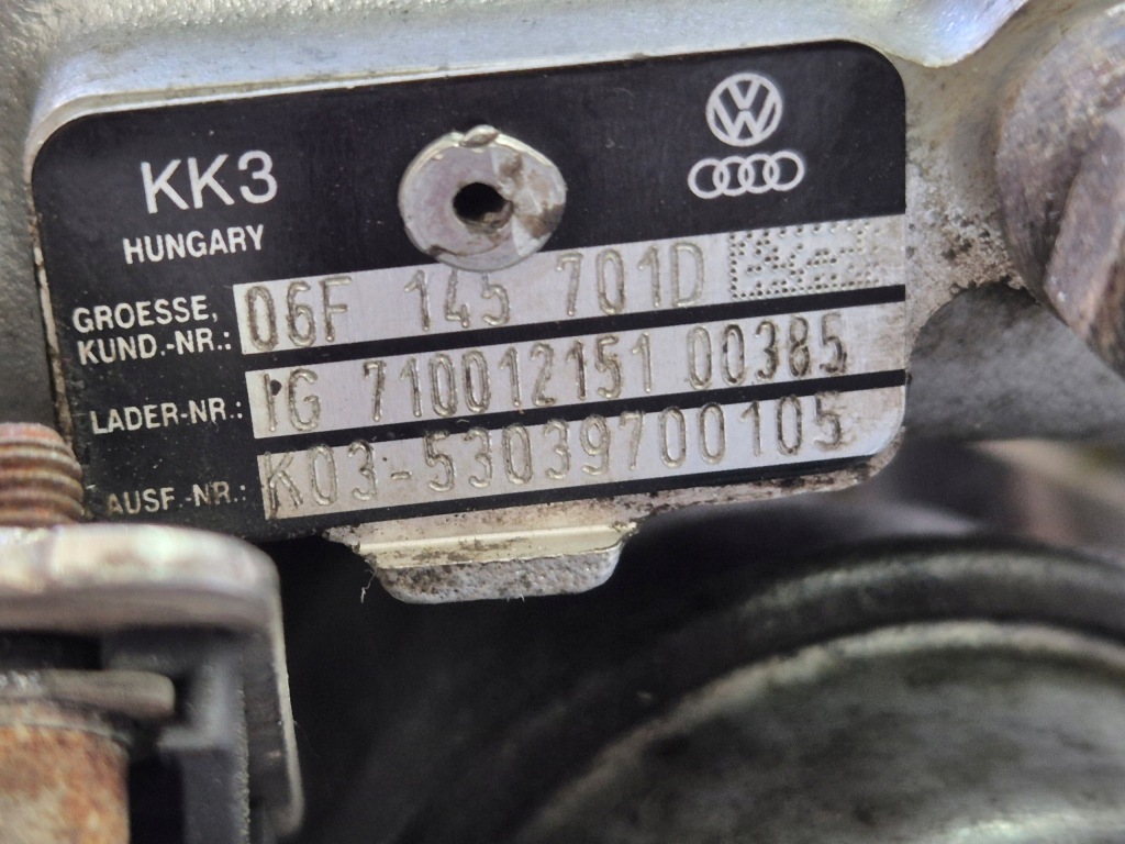 фото №14, Audi a3 8p vw golf v 2.0 passat b6 tfsi 200km bwa турбонагнетатель 06f145701d