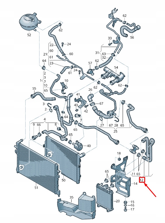 фото №1, Audi q3 f3 двигатель охлаждающая жидкость шланг 5qf121101a original