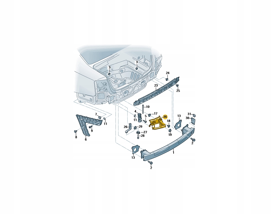 фото №1, Направляющая бампера левый задняя audi audi a6 c7 4g5807393d