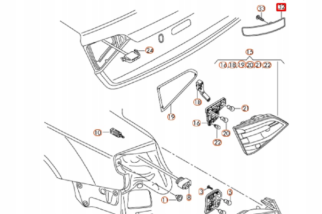 фото №7, Audi a4 allroad quattro b8 задній правий фара світло новий оригінальний 8