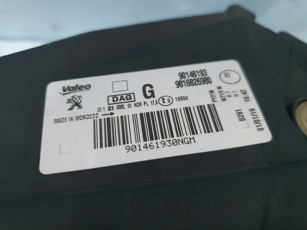 фото №6, Лампа peugeot partner iv rifter звичайна ліва перед 18-