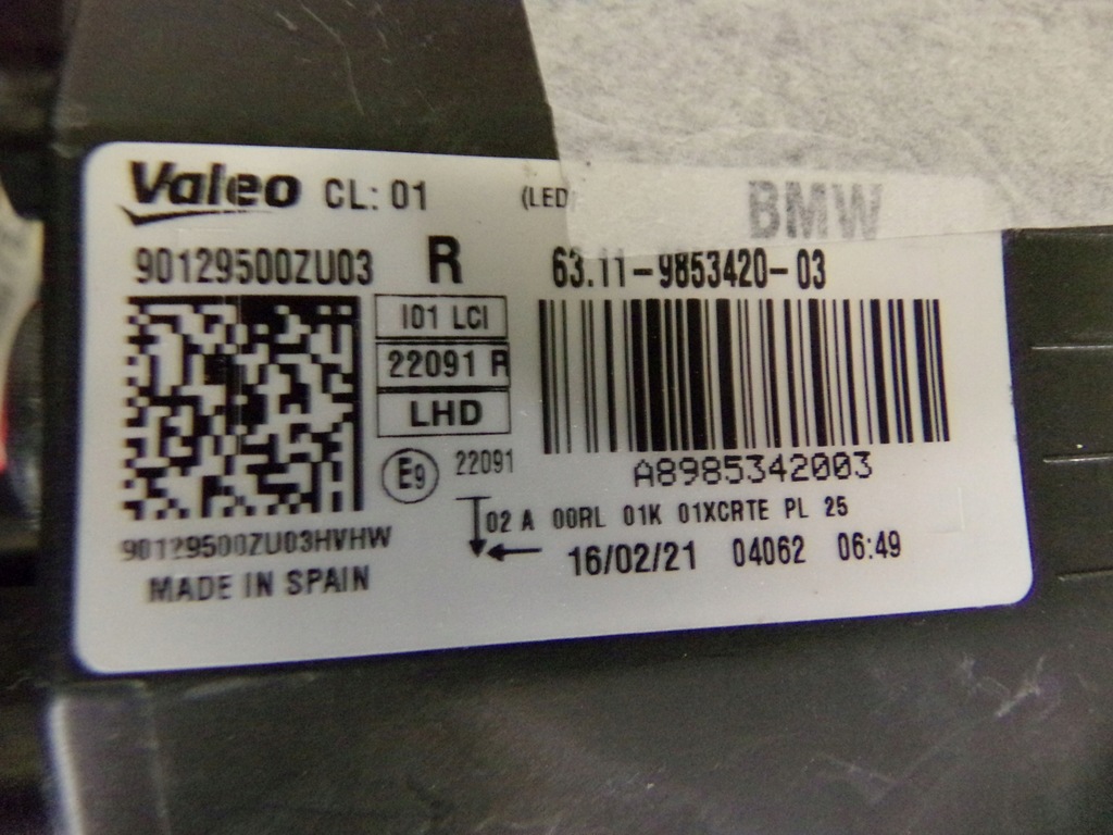 фото №12, Bmw i3 lci lift лампа перед права led 9853420