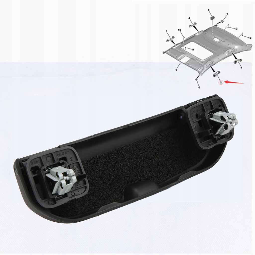 фото №16, Чёрный автомобиль кронштейн na накладки на фары 96771412ds