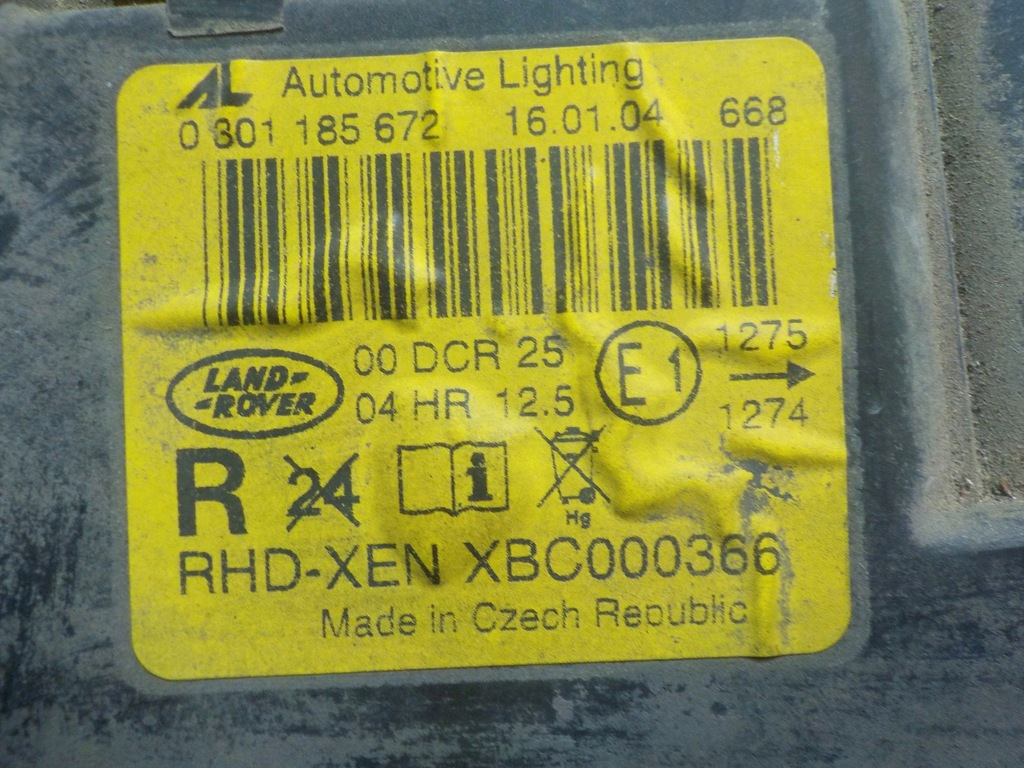 фото №5, Range rover l322 04r ксенон лампа левая перед 0301185672