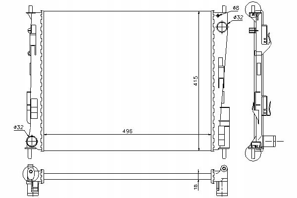 фото №1, Nissens радиатор двигателя renault twingo ii 1.2 03