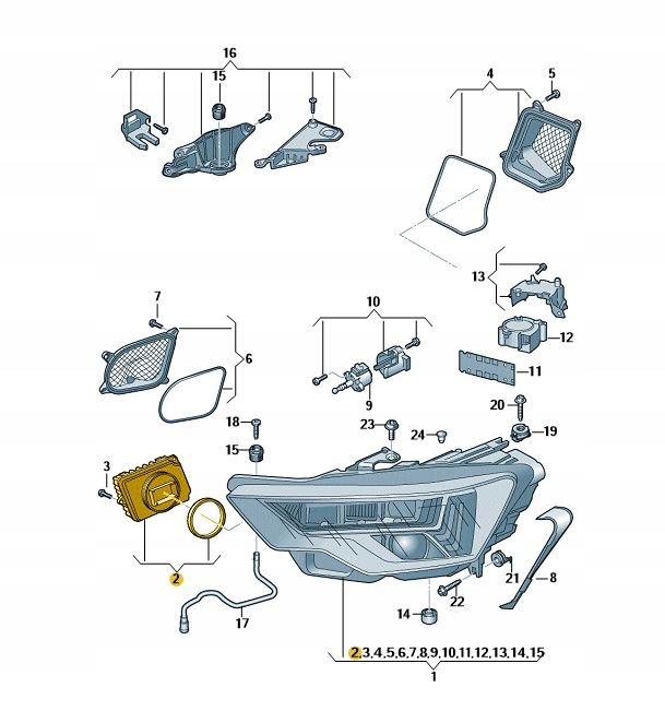 фото №3, # модуль потужності фара діодний matrix a6 a7 q8