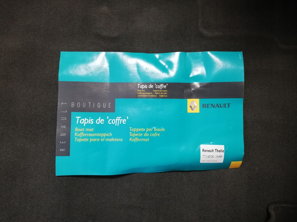 фото №4, Обшивка багажника renault thalia 7711425261 oe!