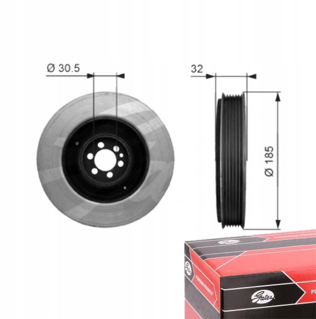 Купить Шкив gates к fiat croma 2.4