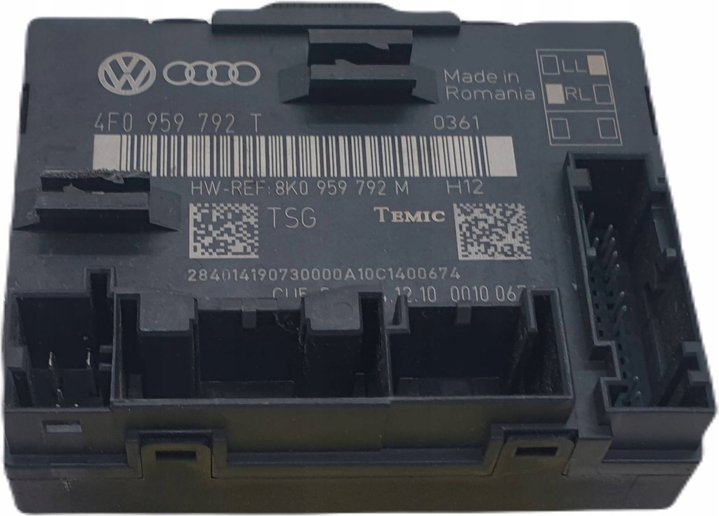 фото №1, Блок керування модуль двері audi a6 s6 c6 4f 2011 4f0959793t