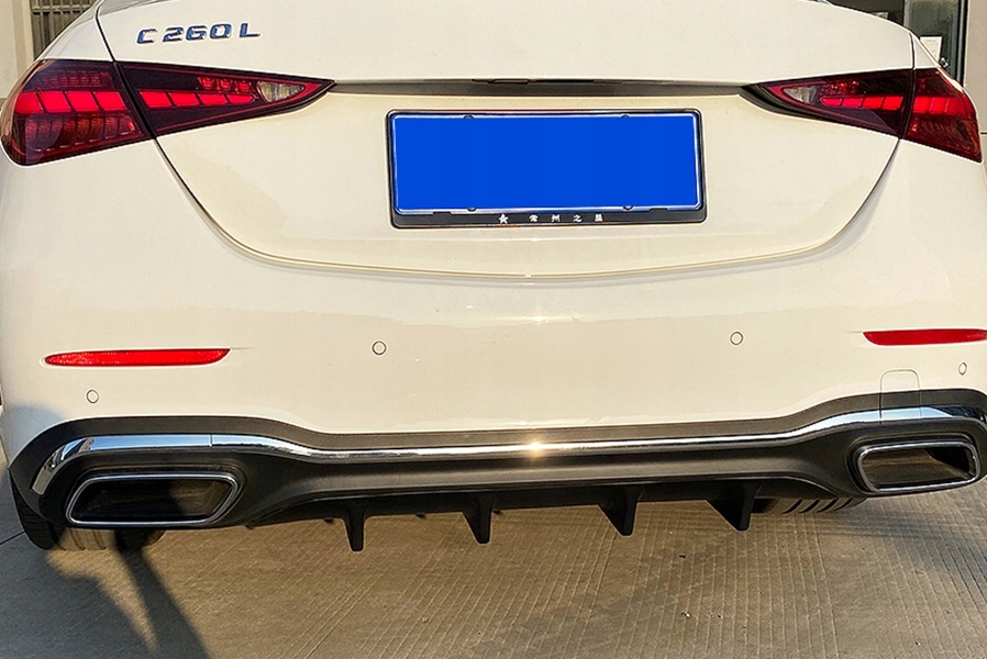 фото №11, Mercedes c w206 2021+ дифузор накладка бампер задня тюнінг