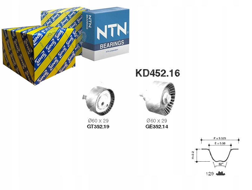 фото №1, Snr kd452.16 набір ремінь розподільного валу