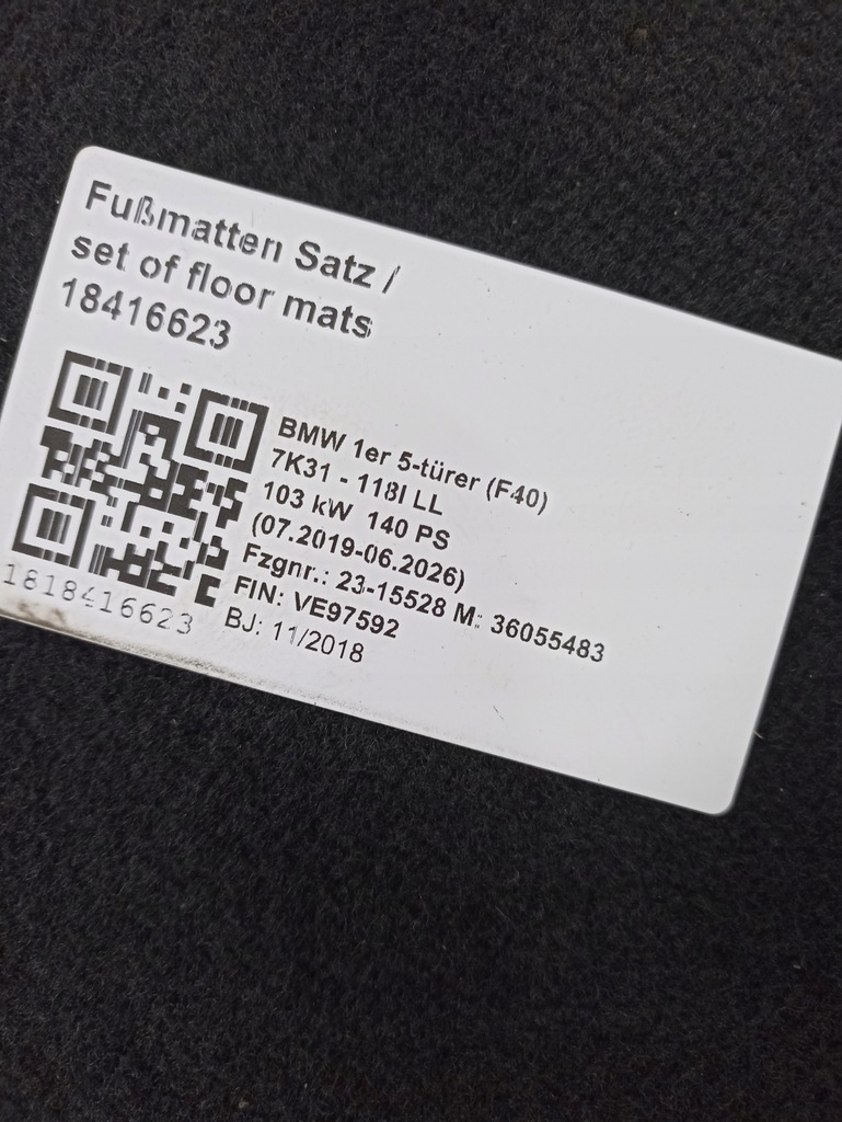 фото №13, Салон bmw f40 сидіння заднє сидіння обшивки тунель europa jak nowe