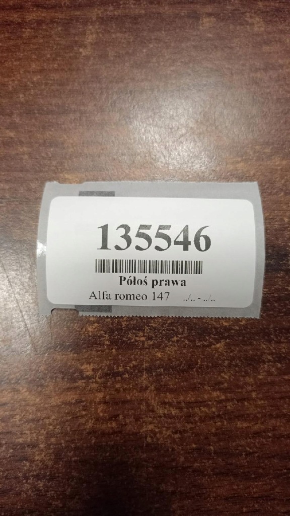 Alfa romeo 147 1.6 приводной вал правый  перед Недорого