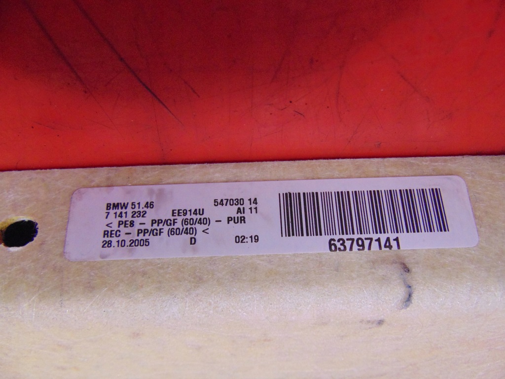 фото №9, Bmw 3 e90 sedan полка багажника задняя czarna 7141232