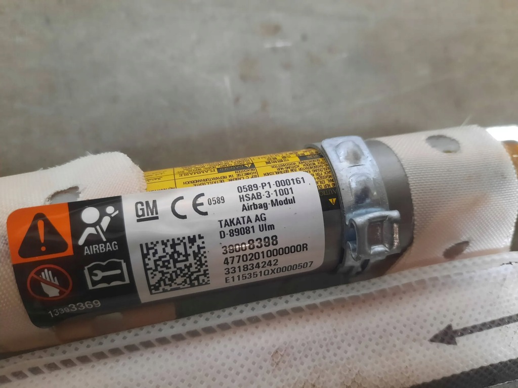 фото №6, Шторка безопасности воздушная правая подушка безопасности opel astra k hb 39008398