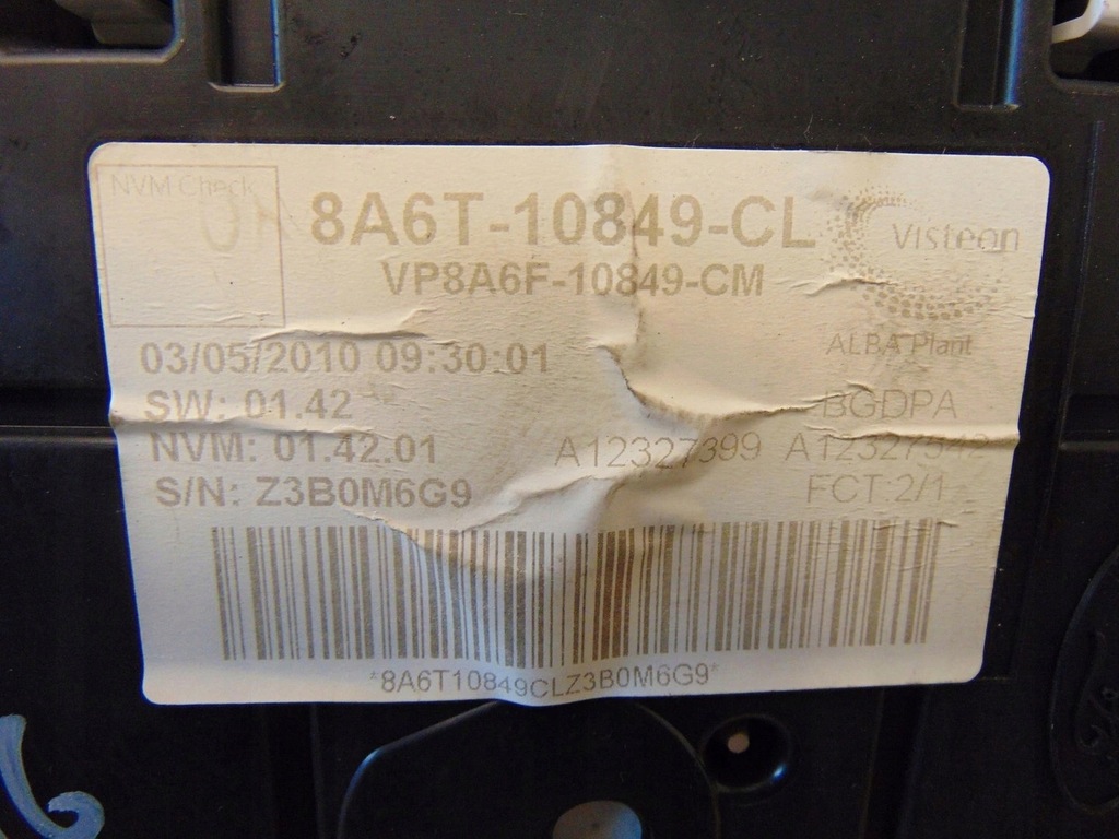 фото №10, Счетчик приборная панель ford fiesta mk7 1.6 tdci europa