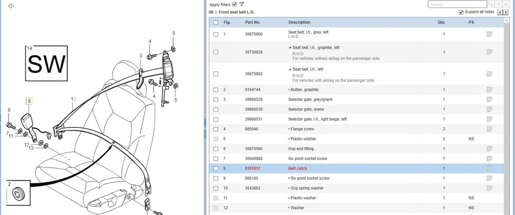 фото №7, Volvo s60 2001 ремені безпеки