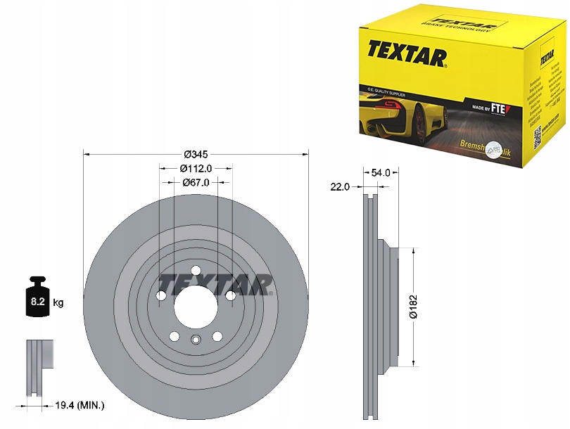 фото №1, Textar тормозные диски тормозные 2szt. задняя mercedes gl x166 gle c292 gle w166