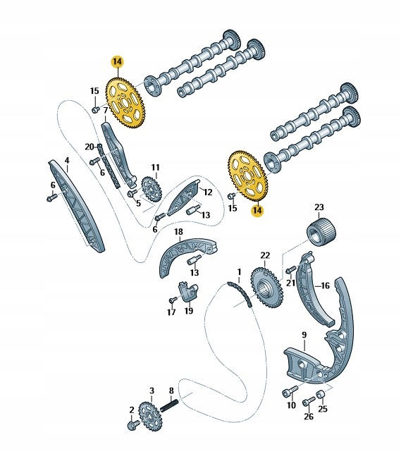фото №3, Nowe оригінальні колесо зубчасте розподільного валу оригінальний номер 059109116a