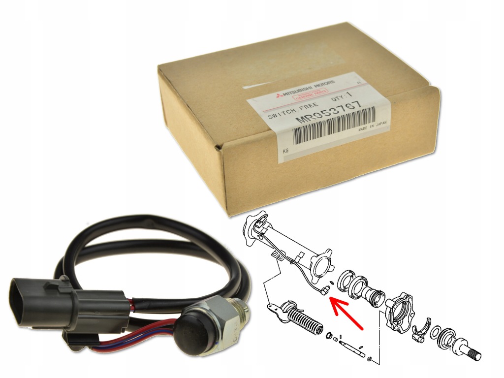 фото №1, Датчик вмикання міст перед mr953767 mitsubishi