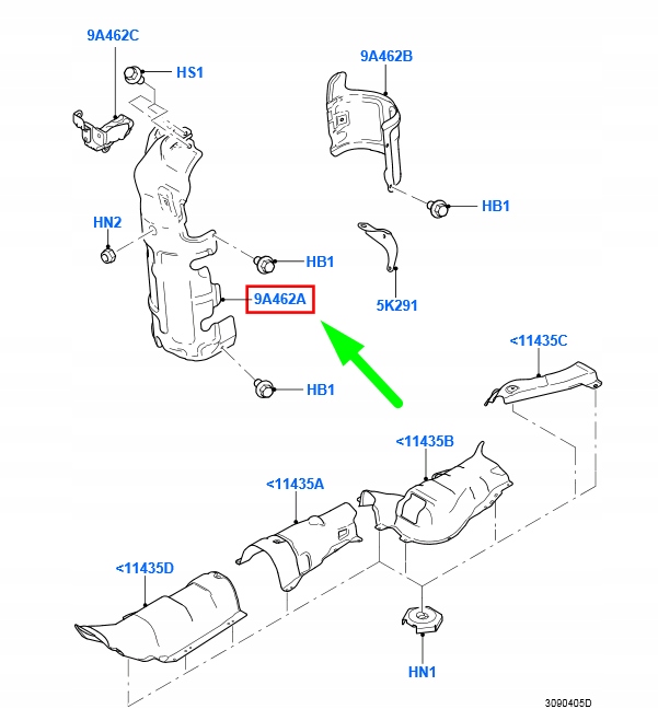 фото №7, Ford focus mk2 захист теплова системи випускний 3m51-9n454-ckg 1595365