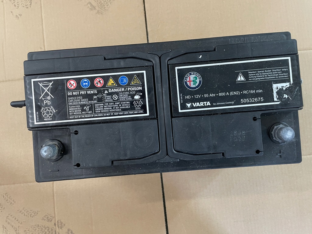 фото №1, Alfa romeo stelvio giulia аккумулятор оригинал 50532675