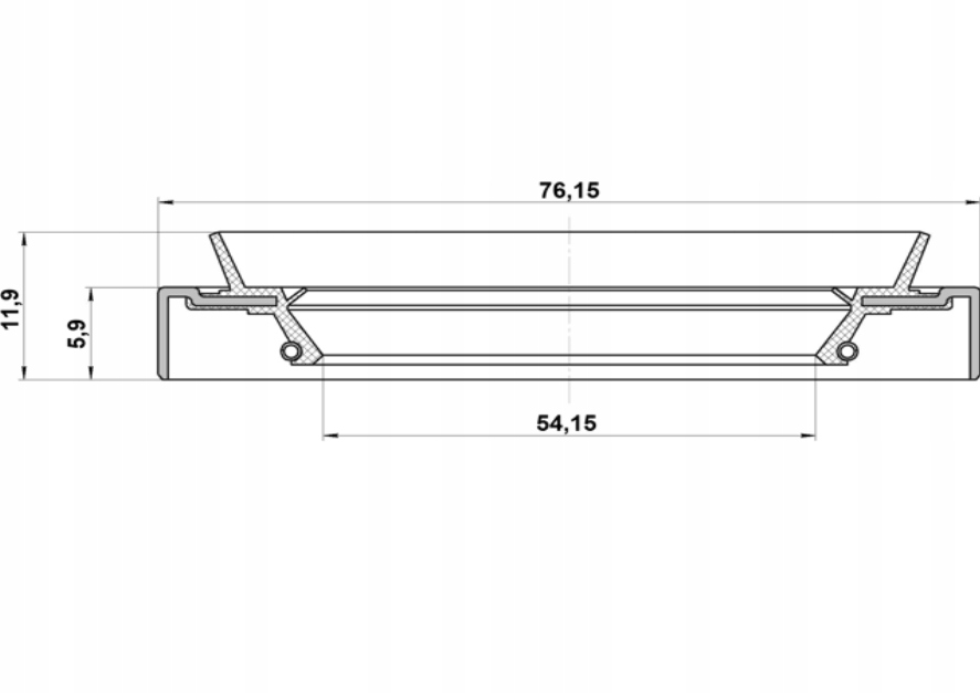 фото №13, Сальник ступица перед 54.15x76.15x5.9x11.9 febest 95hds-56760612x