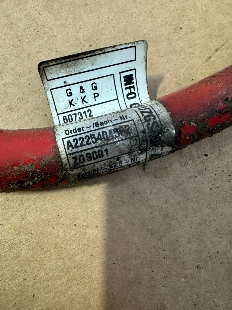 фото №5, Шланг аккумулятор, кабель mercedes s klasa w222 a2225404502