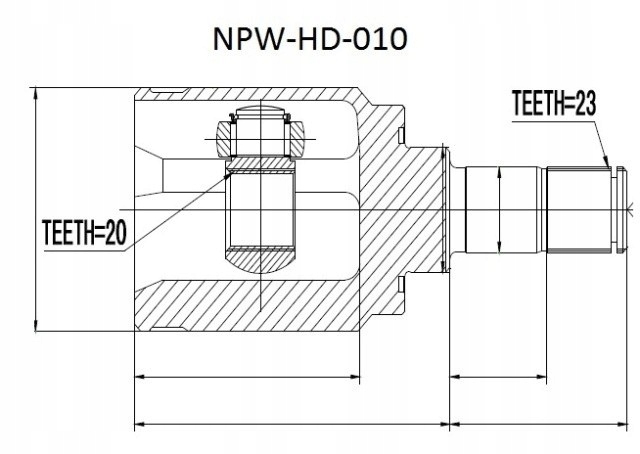 фото №2, Шарнир внутренний задняя honda cr-v ii crv iii 01-