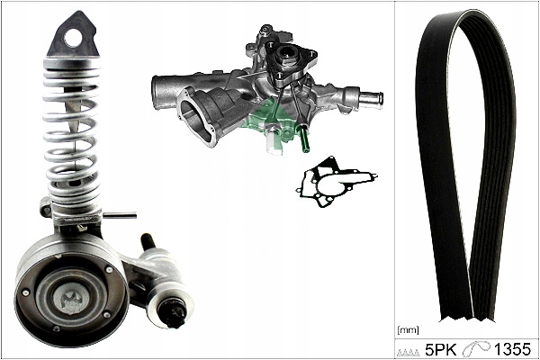 фото №2, Набор ремни многоручьевой ролики i насос жидкость охлаждающей opel agila