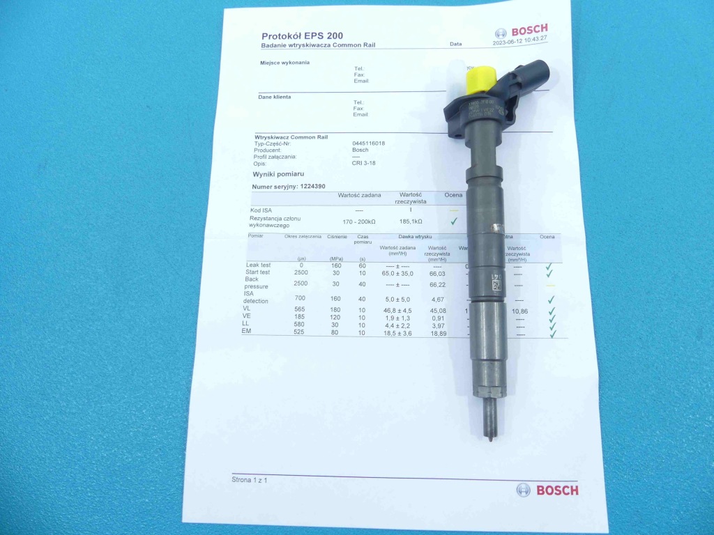 фото №1, Test форсунка kia sportage iii 0445116018 2.0