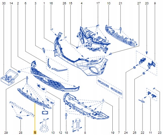фото №1, Молдинг решётка бампера перед спойлер серебристый renault captur ii 19+zamiennik