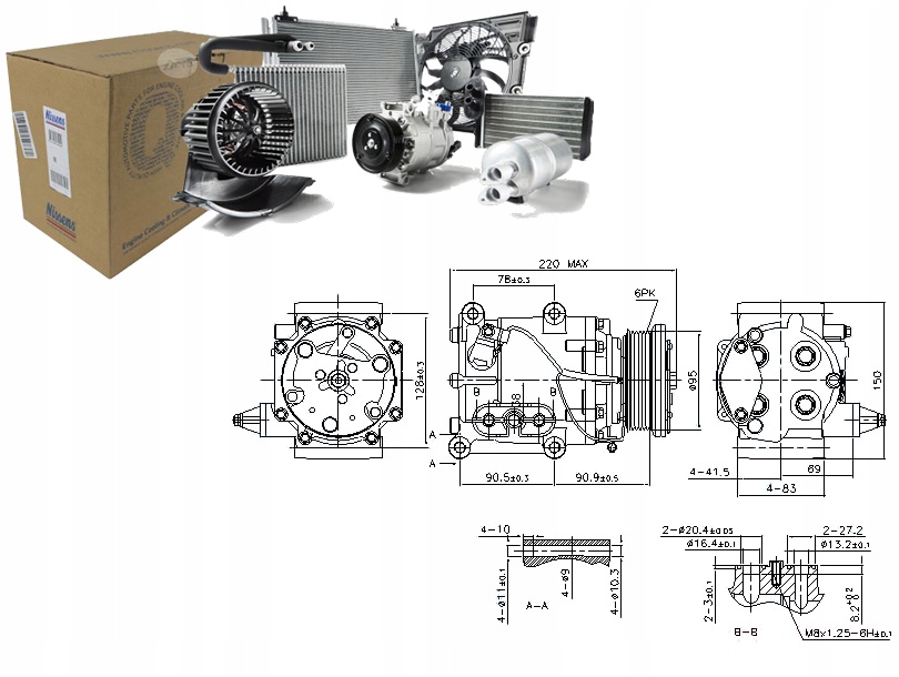 фото №1, Компрессор кондиционера ford cougar fiesta fiesta i