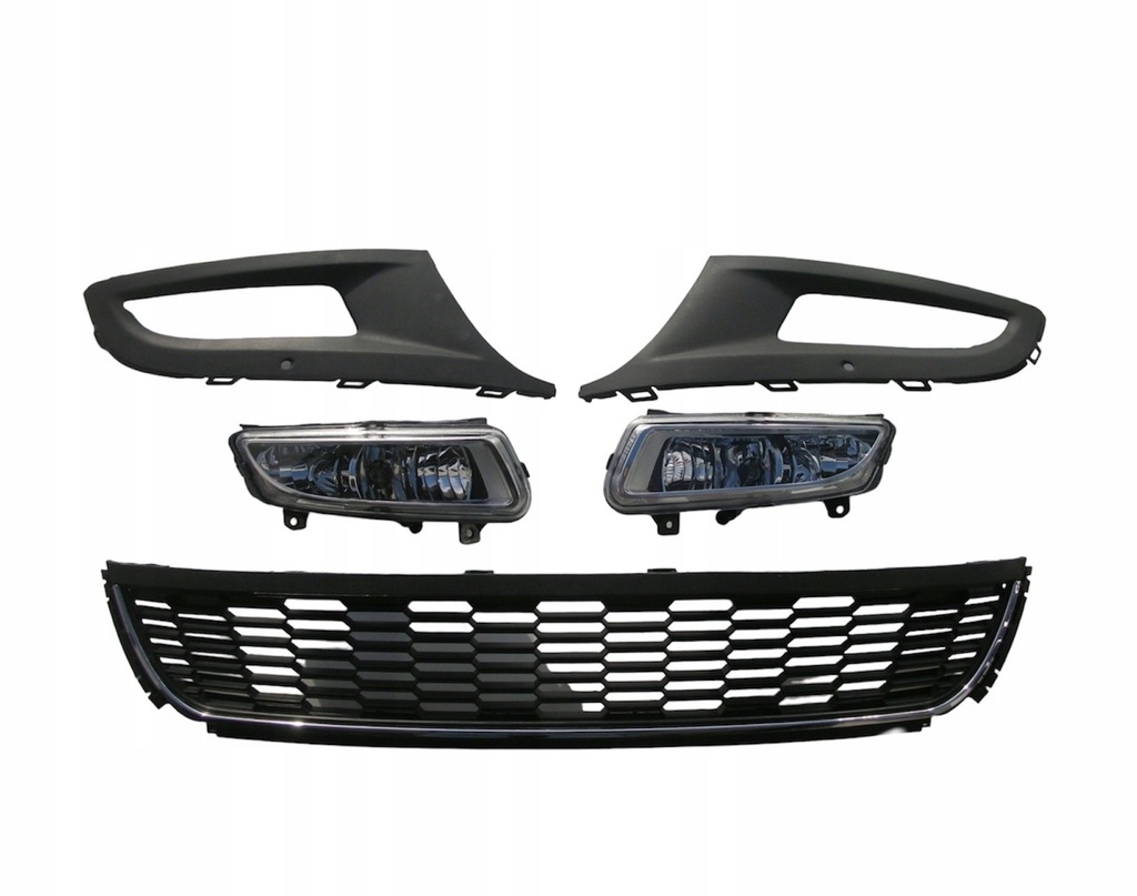 фото №1, Vw polo 6r0 решётка противотуманные фары рамки противотуманных фар 2008-