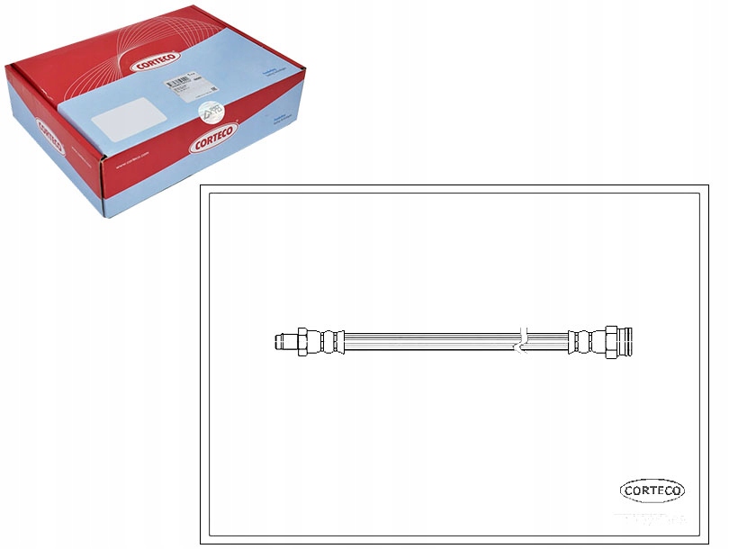 фото №1, Шланг гальмівний гнучкий fiat palio 97-06 задня cort