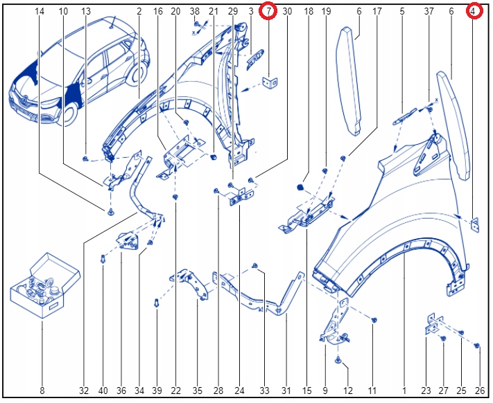 фото №1, Renault оригінальний номер 631410096r кронштейн кронштейн крила renault captur