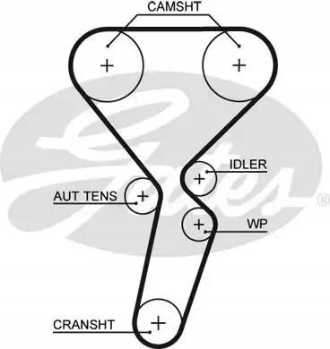 фото №3, Комплект ремінь розподільного валу gates k035501xs