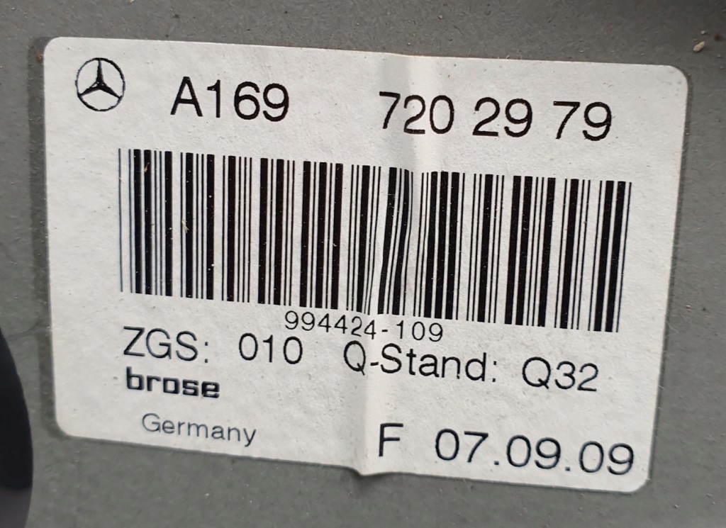 фото №2, Механізм підйомник скло лівий перед mercedes w169