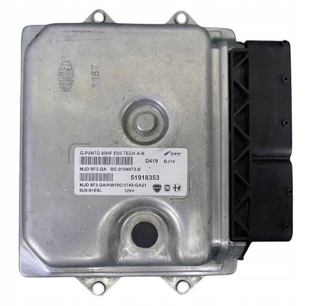 фото №1, Блок керування fiat grande punto 1.3 51918353 mjd8f3.ga програмування
